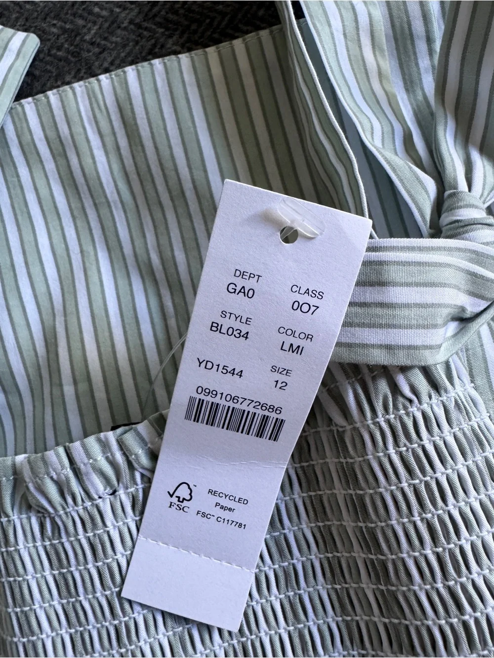J. Crew White and Light Blue Striped Tank Top